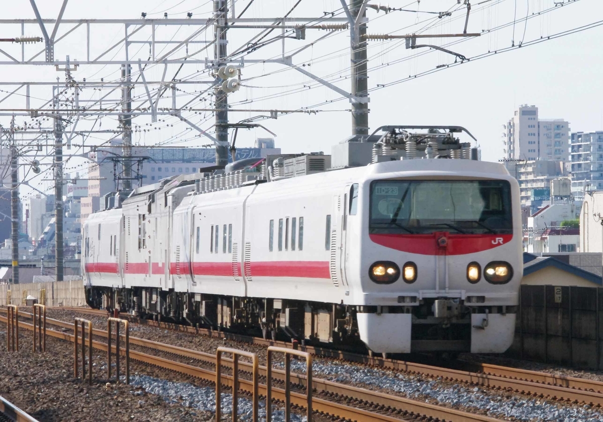 【E491系　East i-E】 【マヤ50-5001】 建築限界測定車　本八幡駅　幕張駅　総武線　総武快速線　撮影地　光オイラン　E217系　255系　特急しおさい