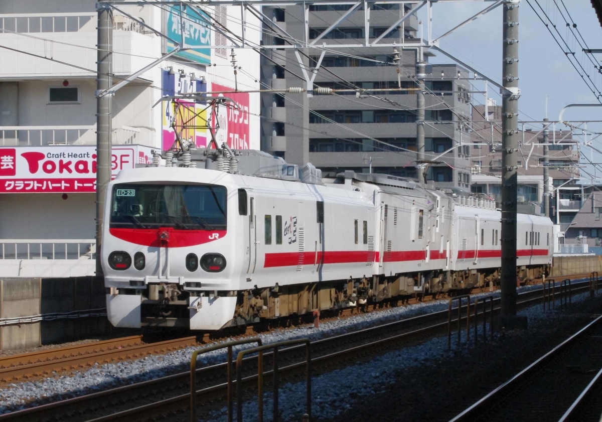 【E491系　East i-E】 【マヤ50-5001】 建築限界測定車　本八幡駅　幕張駅　総武線　総武快速線　撮影地　光オイラン　E217系　255系　特急しおさい