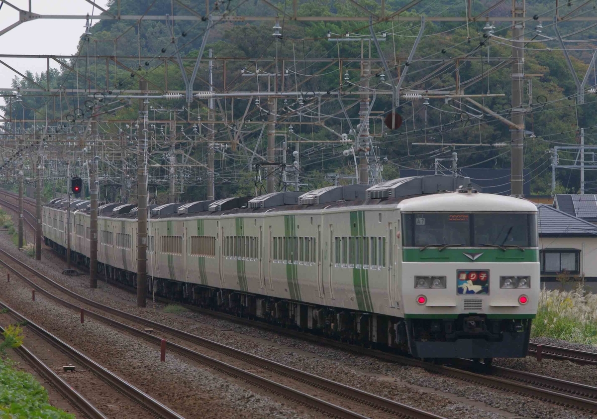 プラレール　E261系　185系　E257系2000番台　EH500　EF66-100　東海道線　特急踊り子号　特急サフィール踊り子号　撮影地　東海道線　平塚　大磯　二宮　貨物列車