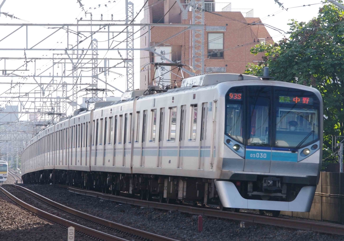 15000系　07系　05N系　E231系800番台　東京メトロ東西線　撮影地　中央、総武線各駅停車　船橋駅　E231系500番台　E231系0番台