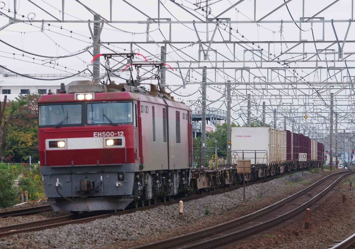 平塚　松尾踏切　茅ヶ崎　撮影地　東海道線　EH500 　EF66-100　EF210　貨物列車　185系