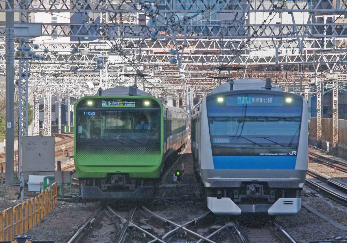 E233系　E531系　E657系　185系　京浜東北縁　山手線　東海道線　常磐線　上野東京ライン　特急ひたち号　特急踊り子号　田町駅　E235系0番台　E233系1000番台　撮影地