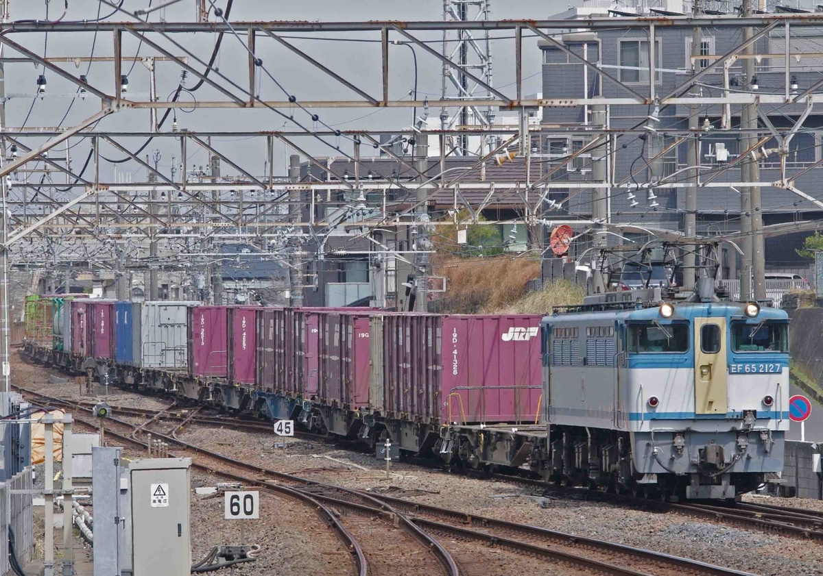 武蔵野線　西船橋駅　撮影地　4097レ　4095レ　EF65-2000　EF65PF　EF210桃太郎