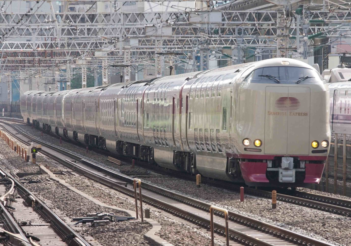 285系　サンライズ瀬戸、出雲号　田町駅　京浜東北線　山手線　東海道線　上野東京ライン　E657系　E257系　レア物プラレール販売　撮影地