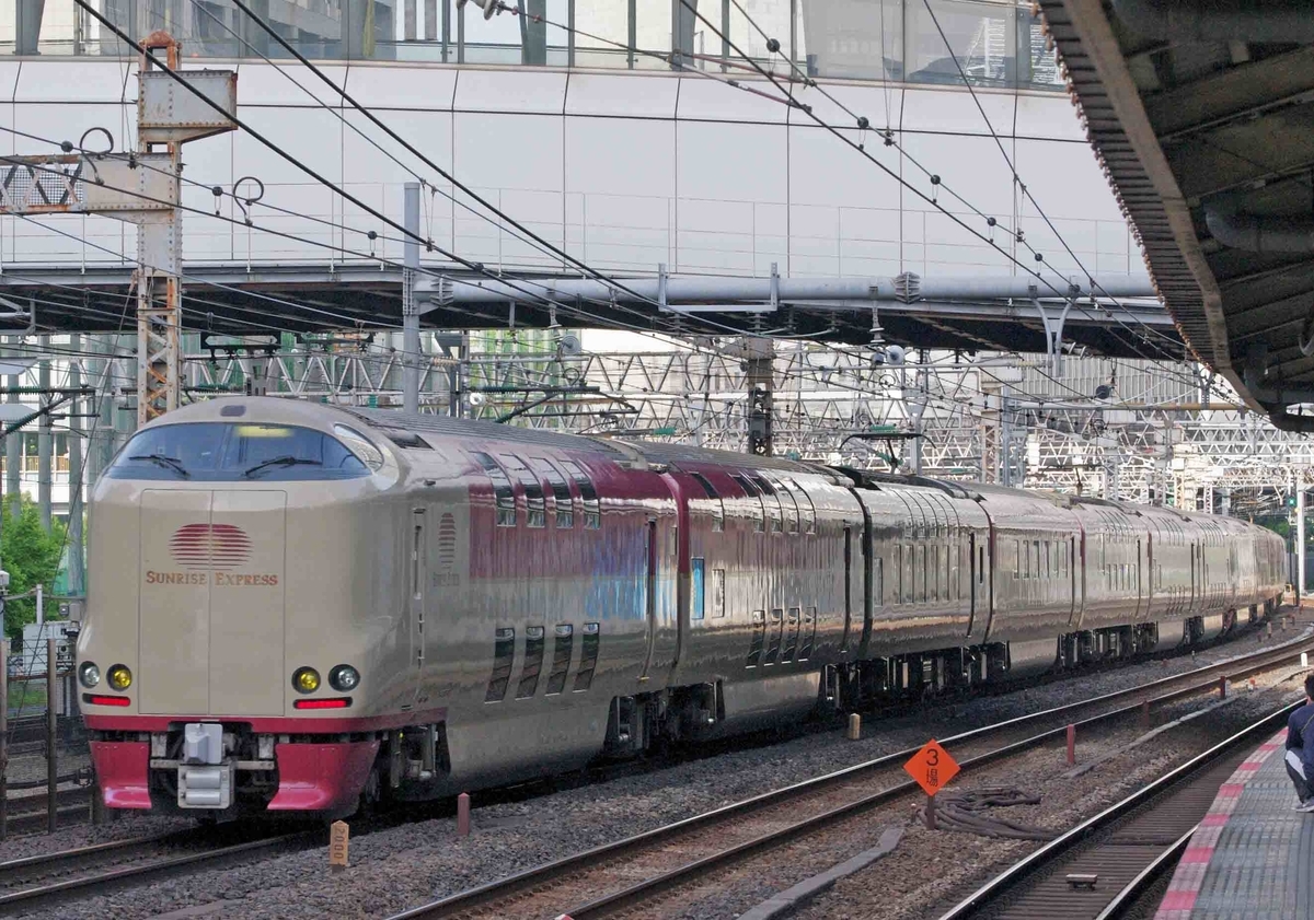 285系　サンライズ瀬戸、出雲号　田町駅　京浜東北線　山手線　東海道線　上野東京ライン　E657系　E257系　レア物プラレール販売　撮影地