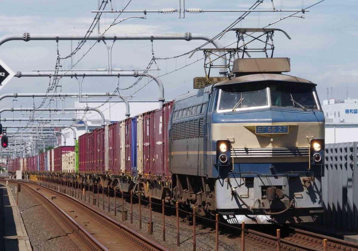 EF66-0 EF66-27 ゼロロク　ニーナ　武蔵野シャトル　越谷レイクタウン駅　東浦和駅　撮影地　無脚の線　73ㇾ　74ㇾ　貨物列車