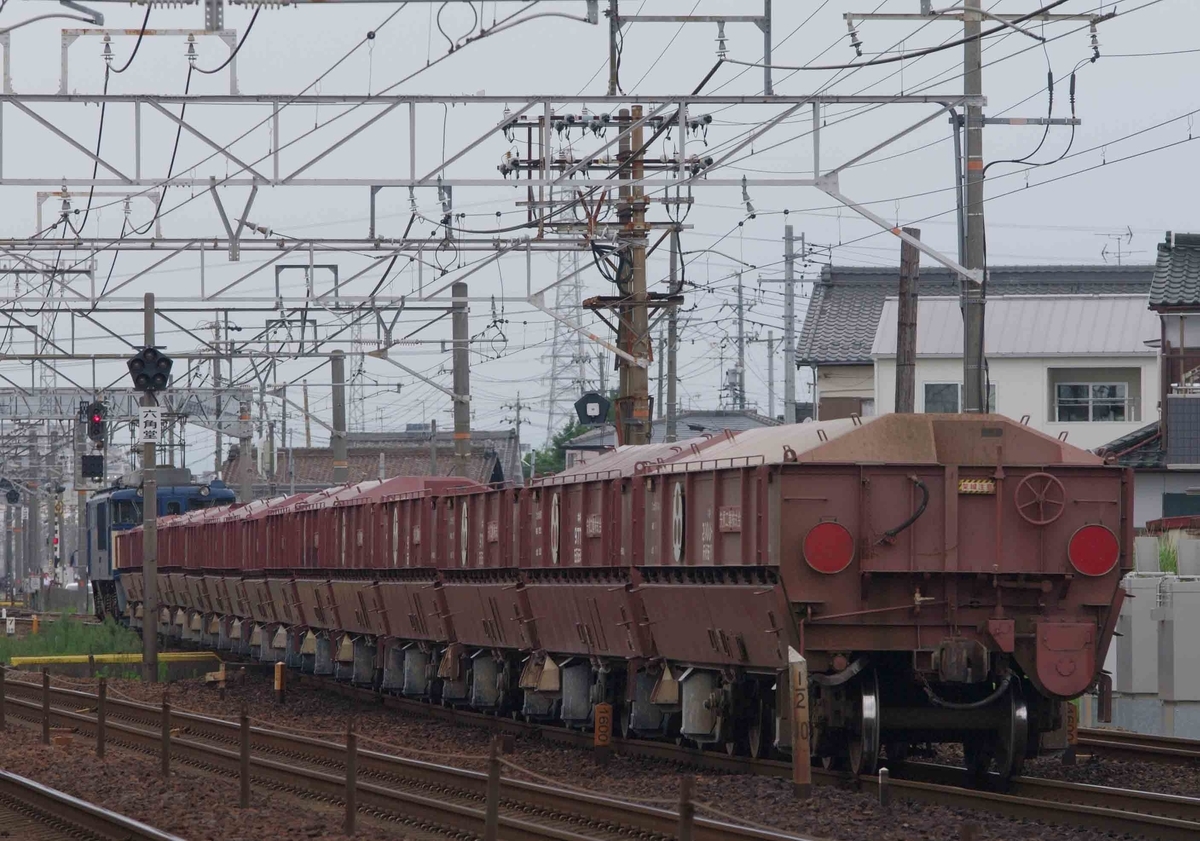 【赤ホキ】　ホキ9500　EF64-1000　EF66-27　ゼロロク27号機　石灰石　西濃鉄道　清洲　稲沢　撮影地　東海道線　貨物列車