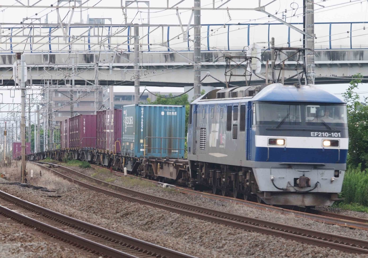 8月29日撮影　東海道線　茅ヶ崎～平塚間　松尾踏切で1097ㇾ　8052ㇾ　2079ㇾを撮影