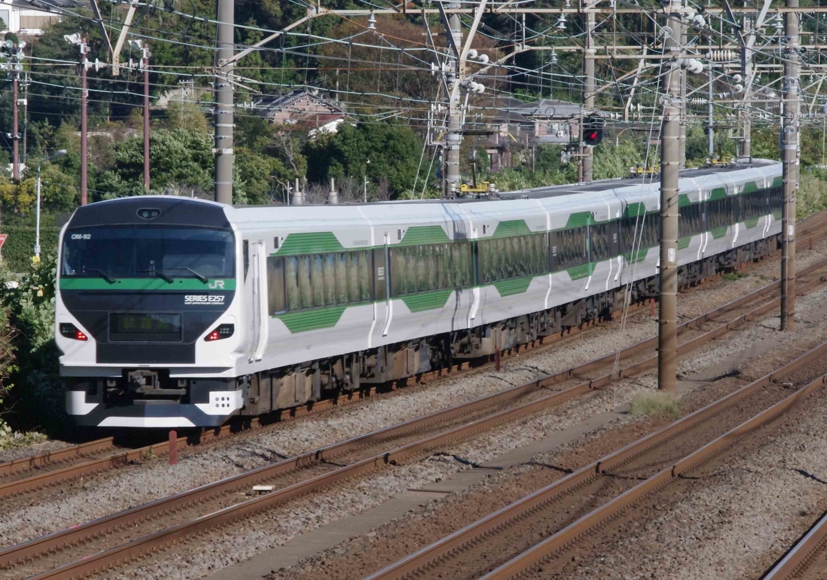 E257系5000番台 OM編成 波動用 乗務員訓練 大磯 二宮 撮影地 平塚 東海道線 E257系2000番台 特急踊り子号 EF66-100 EH500 貨物列車