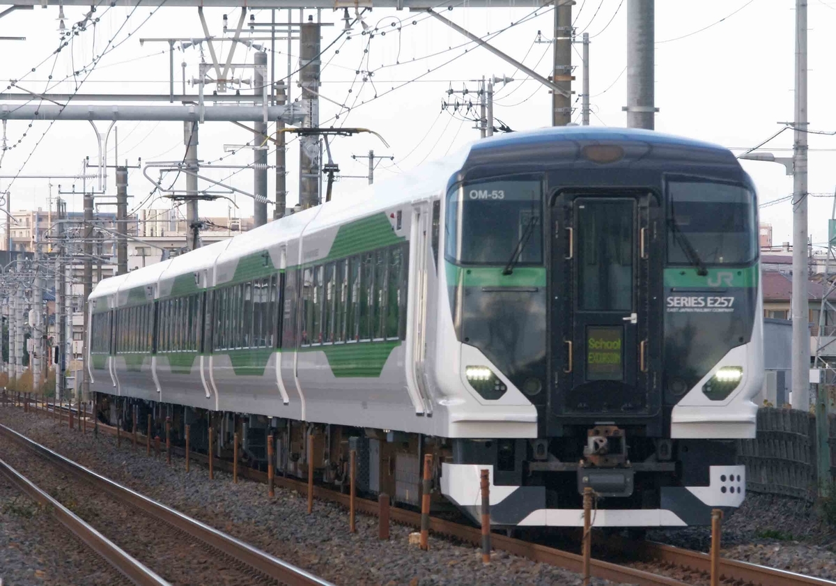 185系　B6編成　E257系5500番台　集約臨　久喜　新白岡　宇都宮線　撮影地　あしかがフラワーパーク団臨