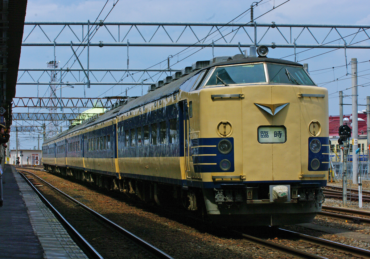 583系　秋田車　583系秋田車　臨時快速弘前さくらまつり号　秋田～弘前間　白沢　陣馬　弘前　石川　大鰐温泉　大館　下川沿　土崎　泉外旭川　秋田　奥羽線　奥羽本線　撮影地