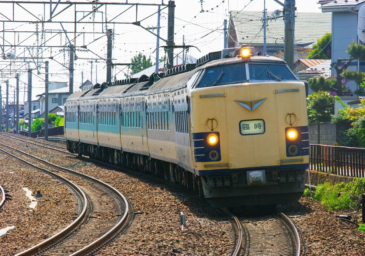 583系　秋田車　583系秋田車　臨時快速弘前さくらまつり号　秋田～弘前間　白沢　陣馬　弘前　石川　大鰐温泉　大館　下川沿　土崎　泉外旭川　秋田　奥羽線　奥羽本線　撮影地