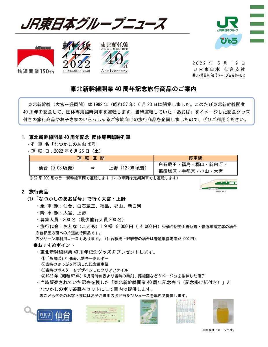 「なつかしのあおば号」　東北新幹線　E2系
200系カラー　リバイバル編成　「緑と白」
