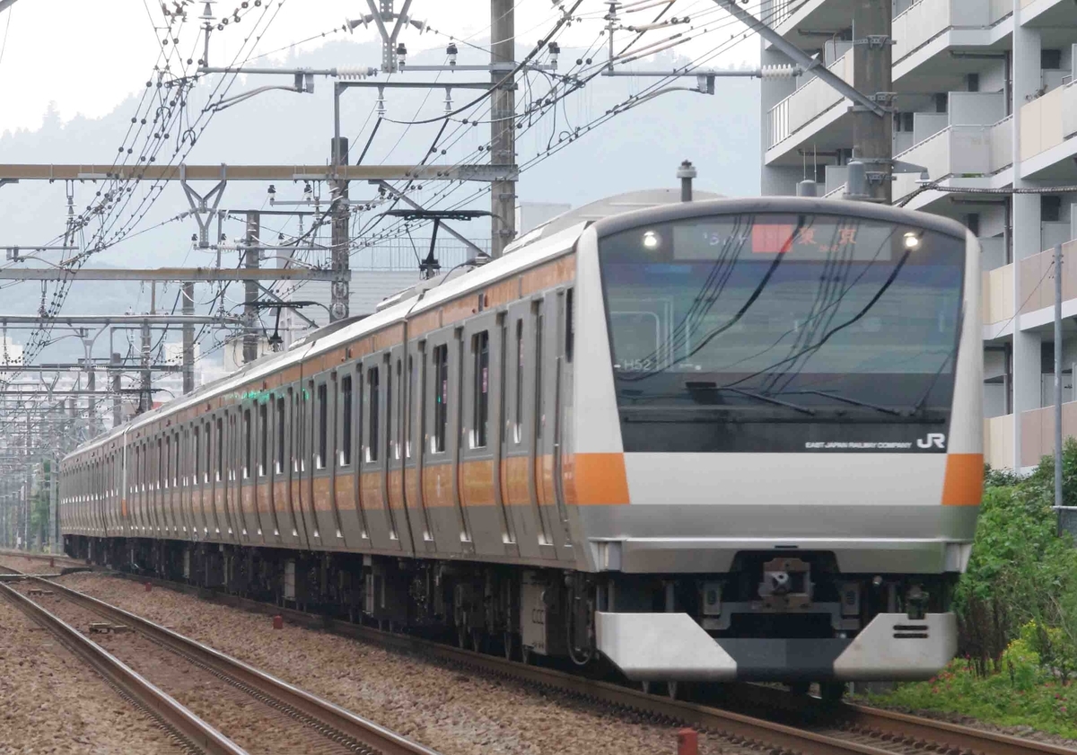 E257系5000番台　臨時特急あずさ号　高尾　西八王子　撮影地　E353系　E233系0番台　中央快速線　グリーン車　12両化　