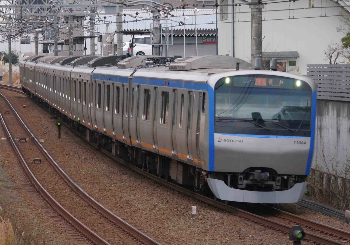 希望ヶ丘　二俣川　鶴ヶ峰　相鉄本線　撮影地　JR相鉄直通　東急相鉄直通　試運転　8708F　8000系　のっぺらぼう　