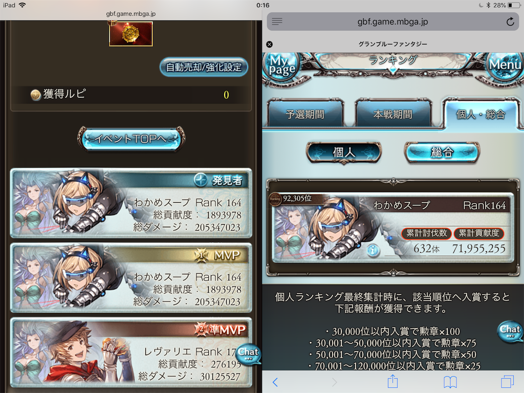 グラブル備忘録