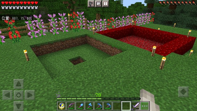 マイクラのんびりサバイバル第５世界編 26 骨粉式花畑と羊毛刈り牧場を作る 森の踏切番日記