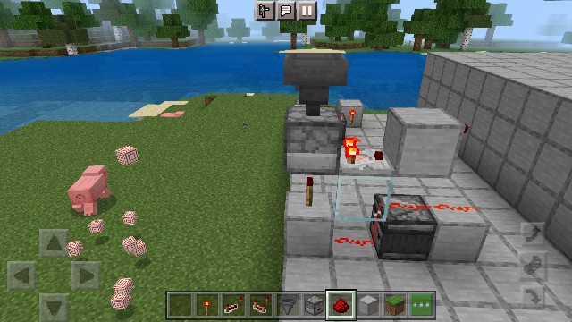 マイクラ統合版赤石基礎編 24発射装置とドロッパー 森の踏切番日記