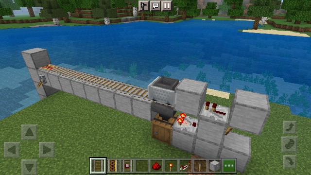 マイクラ統合版赤石基礎編 30アイテム回収トロッコ 森の踏切番日記