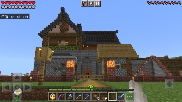 のんびりマイクラs６ 56 草原の村に中央広場を作る 森の踏切番日記