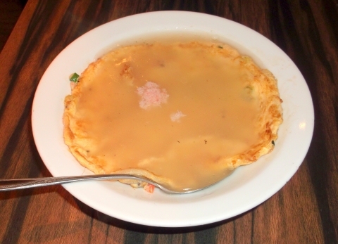 東京都練馬区光が丘5丁目にある中華料理店「珉珉 光が丘店」 都営大江戸線光が丘駅を最寄駅とする東京都練馬区光が丘5丁目にある中華料理店珉珉光が丘店のカニ玉(塩あんかけ)