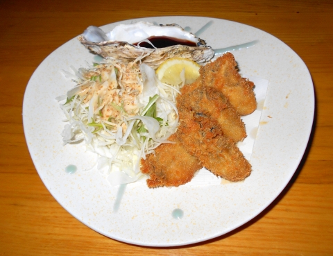 広島県広島市中区新天地にある瀬戸内料理のお店「雑草庵　安芸」カキフライ