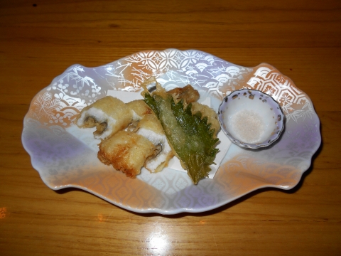 広島県広島市中区新天地にある瀬戸内料理のお店「雑草庵　安芸」穴子の天ぷら