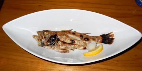 広島県広島市中区新天地にある瀬戸内料理のお店「雑草庵　安芸」のどぐろの塩焼き