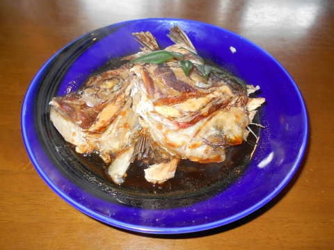 埼玉県越谷市大泊にある割烹料理店「割烹 佳瑞」鯛かぶと煮