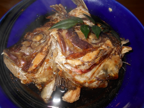 埼玉県越谷市大泊にある割烹料理店「割烹 佳瑞」鯛かぶと煮