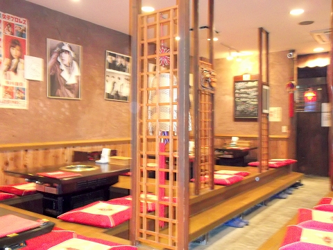 東京都練馬区田柄５丁目にある韓国料理、焼肉のお店「オモニ亭」店内