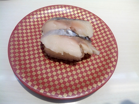 西武池袋線の小手指駅を最寄駅とする埼玉県所沢市北野新町1丁目にある回転寿司チェーン店魚べい小手指店の〆サバ