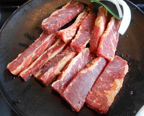 埼玉県入間市上藤沢にある焼肉店「安楽亭　入間藤沢店」 中落ちカルビスペシャルランチの中落ちカルビ