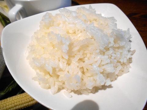 埼玉県越谷市千間台東１丁目にある鉄板ピストロのお店「la planche  ラ・プランシュ」欲張り肉プレートのライス