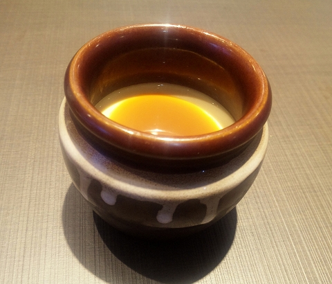 埼玉県所沢市北中１丁目にある和食、しゃぶしゃぶのお店「ゆず庵　所沢店」秋のゆず庵松花堂ランチのデザート（キャラメルプリン）