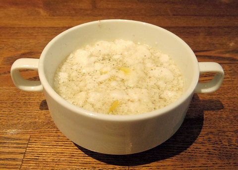 埼玉県越谷市千間台東１丁目にある鉄板ビストロのお店「la planche  ラ・プランシュ」シェフ特製ランチのスープ