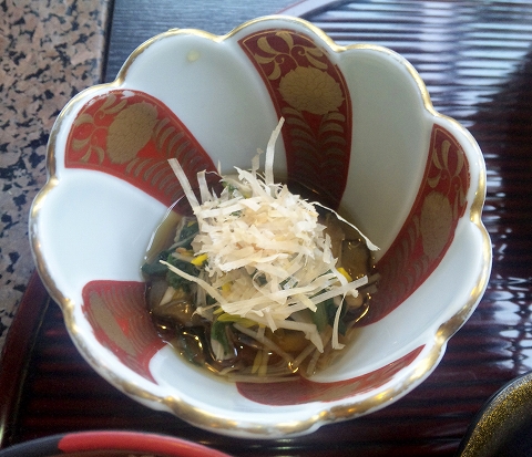 埼玉県越谷市宮本町にある和食、日本料理、会席、懐石の「和食処　大花亭」天ぷら御膳の小鉢