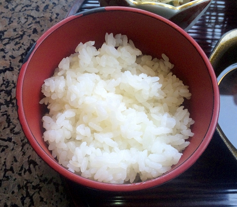 埼玉県越谷市宮本町にある和食、日本料理、会席、懐石の「和食処　大花亭」天ぷら御膳の御飯