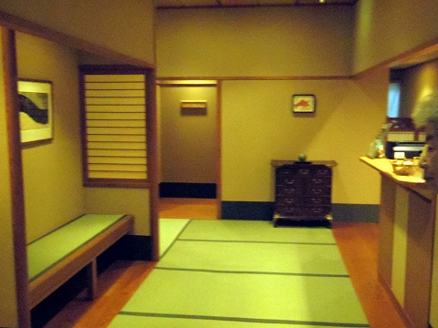 石川県金沢市末町の犀川温泉にある料理温泉旅館「滝亭」食事処入口 石川県金沢市末町の犀川温泉にある料理温泉旅館「滝亭」食事処入口