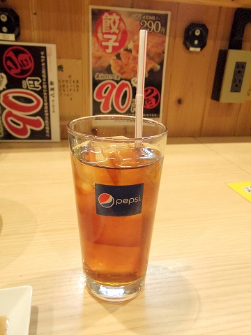 東京都板橋区成増２丁目にある串揚げ、居酒屋「八五郎　成増店」ウーロン茶