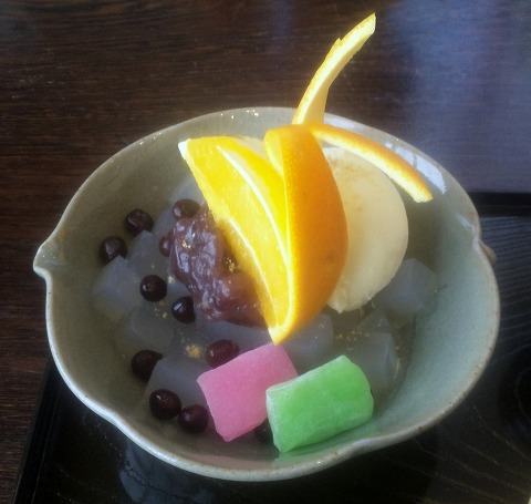 埼玉県所沢市緑町3丁目にある割烹、小料理のお店「旬菜料理 花もも」クリームあんみつ(バニラ) 埼玉県所沢市緑町3丁目にある割烹、小料理のお店「旬菜料理 花もも」クリームあんみつ(バニラ)