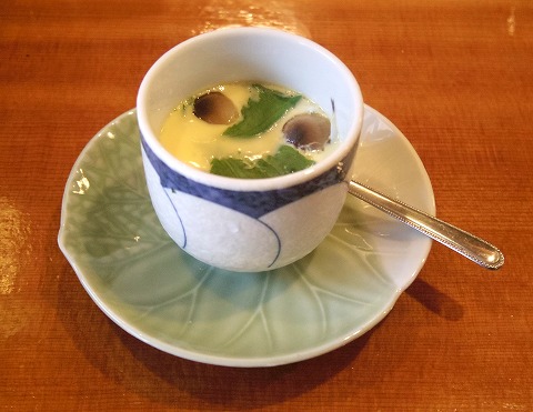 埼玉県越谷市袋山にある寿司店「寿司作」上ランチの茶碗蒸し