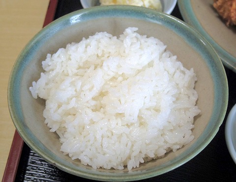 埼玉県越谷市袋山にある「とんかつ仲清」ランチのライス