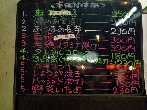 東京都新宿区中落合１丁目にある焼鳥店「焼鳥日高　中井駅前店」メニュー