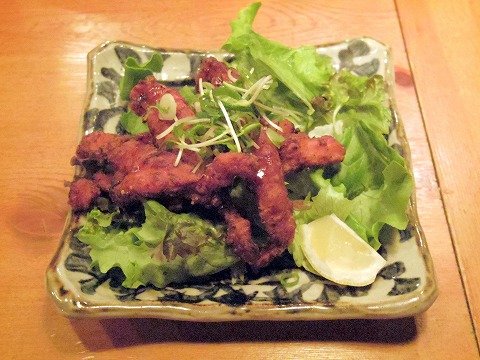 神奈川県川崎市中原区木月１丁目にある居酒屋「和風居酒屋 和乙酒房 満MARU まんまる」鶏せせりの旨塩唐揚げ