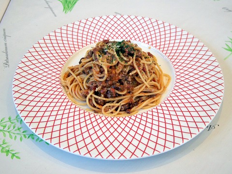 埼玉県埼玉県春日部市中央２丁目にあるイタリア料理のお店「イタリア食堂 テラ マーテル」　マーテル特製ミートソースパスタ