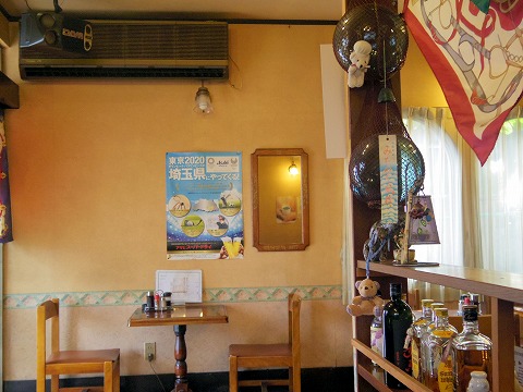 埼玉県春日部市浜川戸２丁目にある洋食店「レストランタイガー」店内