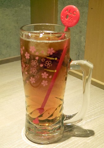 茨城県土浦市大和町にある居酒屋、焼鳥の「やきとり道場 さくら姫 土浦駅前店」ウーロン茶