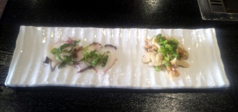 埼玉県春日部市大沼7丁目にあるお好み焼き・もんじゃの「わいず 春日部店」逸品2種盛り 埼玉県春日部市大沼7丁目にあるお好み焼き・もんじゃの「わいず 春日部店」逸品2種盛り