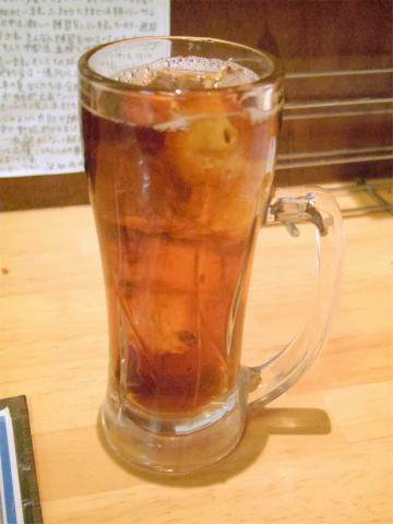 茨城県つくばみらい市陽光台１丁目にある居酒屋「九州屋台 九太郎　みらい平店」ウーロン茶